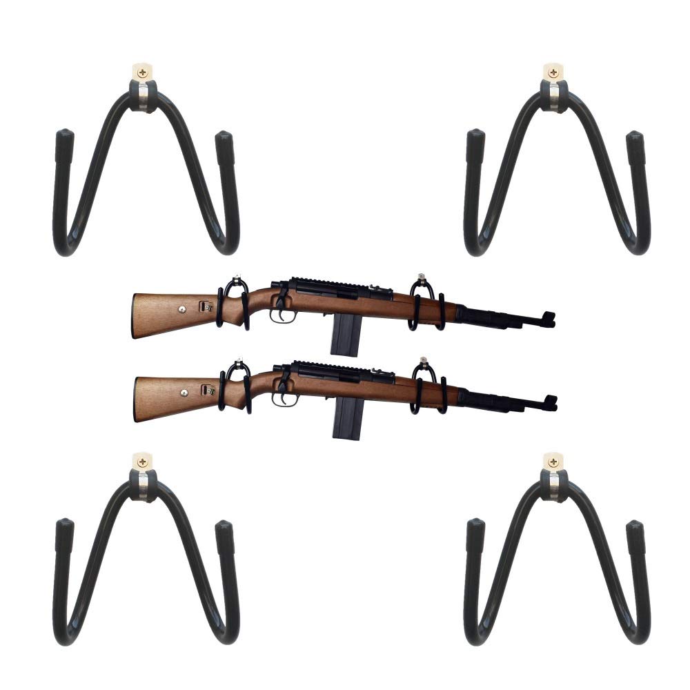 LIUSHUNBAO, Short Gun Wall Rack Rifle Wandhalterung - No Gun No Rifle -Stil 4 Schrauben 4 Haken