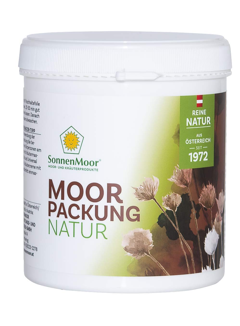 Sonnenmoor - Moor Packung Natur - Moorpaste zum Auftragen - Naturkosmetik 600 g