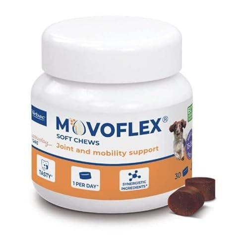 Movoflex Soft Chews | 30 Stück | Für Hunde von 15 kg bis 35 kg | Ergänzungsfuttermittel zur Unterstützung der Gelenkgesundheit | Zum Erhalt der Gelenkstrukturen | Mit Hyaluronsäure