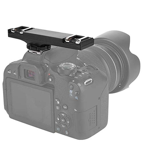 Kamera Dual Hot Shoe Splitter, 3 kg Haltekraft Camcorder Doppelhalter Flash Speedlite Light Trigger Halterung für Nikon, für Pentax, für Olympus, für Canon SLR-Kamera(für Canon)