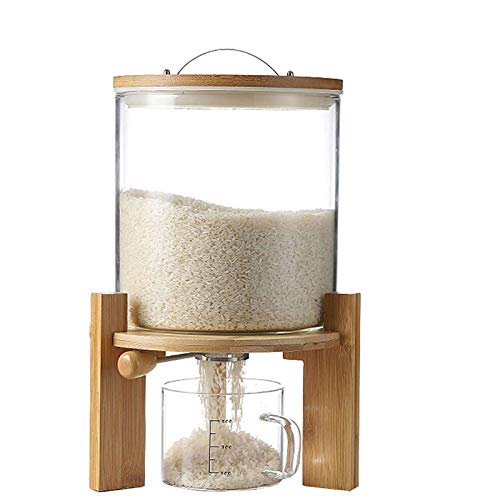 Aprilhp Vorratsbehälter Küche, 5L/8L, Vorratsdosen Luftdicht, Glas Müslispender Reisbehälter Mehlbehälter Lebensmittel Aufbewahrungsbox mit Deckeln, Versiegelt Feuchtigkeitsbeständig 5L
