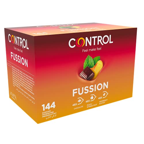 CONTROL FUSSION Naturlatex-Kondome mit verschiedenen Geschmacksrichtungen - 144 Stück.