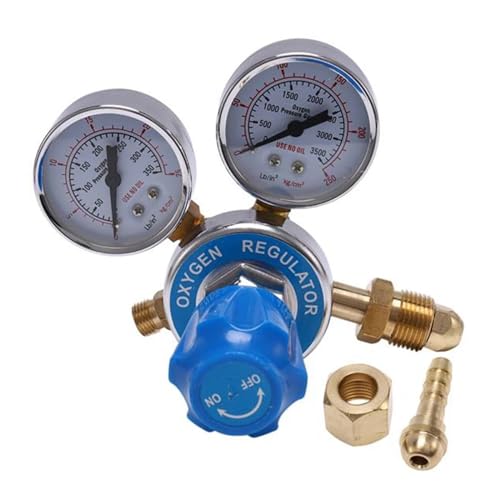 Druckminderer Sauerstoff-Gasflaschenregler, O2-Reduzierdruck-Inhalator, Doppelmessgerät, Sauerstofftank-Regler