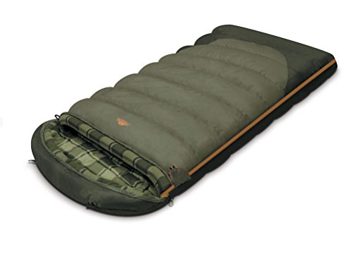 Alexika Canada Plus Schlafsack – warm, bequem, rechteckig, ganzjährig Deckenschlafsack für Erwachsene und Familien Outdoor Camping im niedrigen Temperaturen bis zu -6 C mit Kompressionsack, 230x100 cm
