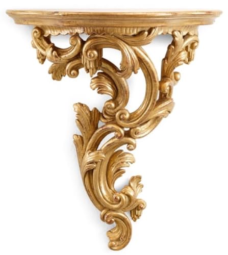 Casa Padrino Luxus Barock Wandkonsole Antik Gold - Italienische Massivholz Wanddeko Konsole im Barockstil - Barock Wanddeko - Barock Möbel - Luxus Qualität - Made in Italy