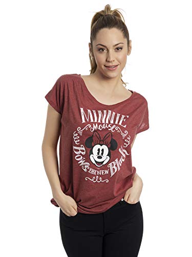 Micky Maus Minni Maus - Bows Frauen T-Shirt rot meliert XL
