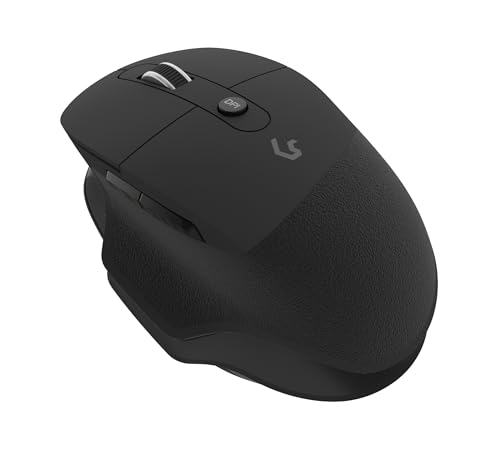 Mouse with scroll wheel, BT & RF with USB dongle, AA battery, grip surface, black (KSM-6140BTRF-EG)
