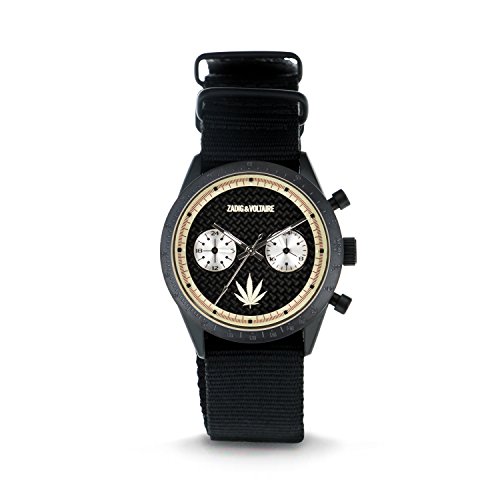 Zadig & Voltaire Unisex Analog Uhr mit Nylon Armband ZVM125