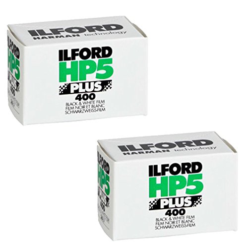 Ilford 1574577 HP5 Plus Schwarz-Weiß Druckfolie, 35 mm, ISO 400, 36 Aufnahmen (2 Stück)