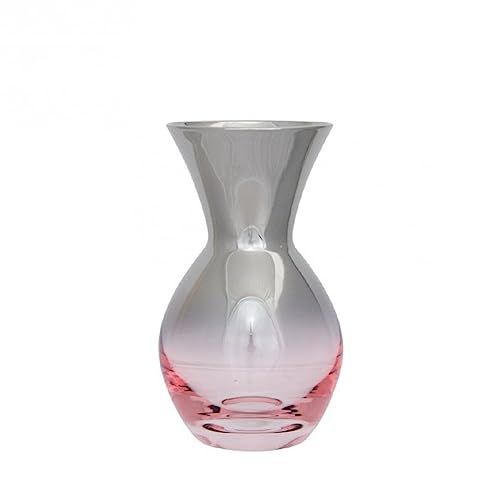 Vase Lee und Penny, Glas - mundgeblasen, silberfarben/rosa, von Fink (unterschiedliche Größen)
