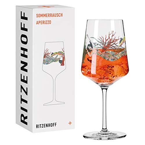 Ritzenhoff 2841006 Aperitifglas 500 ml – Serie Sommerrausch Nr. 6 mit Nixe & Unterwasserwelt – Made in Germany