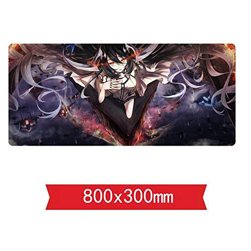 IGIRC Mauspad,Perfect Girl Office Gift 800x300mm Extra Large Mouse Pad,Gaming Mousepad, Anti-Slip Natural Rubber Gaming Mouse Mat with 3mm Locking Edge, D