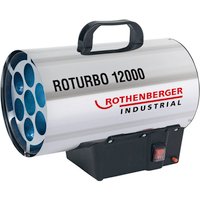 ROTHENBERGER Industrial Gas – Heiz – Kanone / Gebläse RoTurbo 12000 inkl. Piezo-Zündung, Schlauch und Regler, 13,3 kW, 1500000050