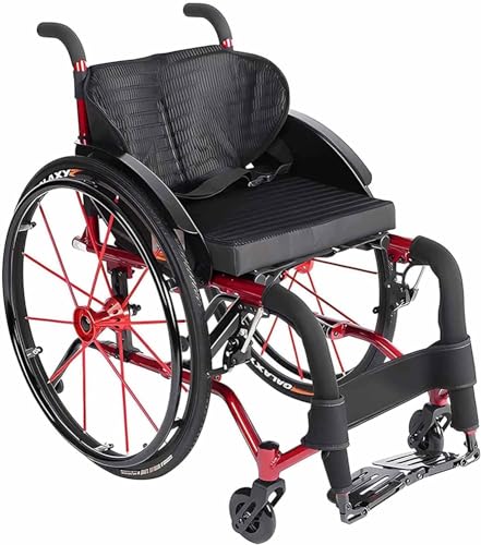 Rollstuhl Faltbar Leicht Aktivrollstuhl, Kleiner Rollstuhl für die Wohnung und Im Freien, Extra Schmaler Rollstühle, Ultraleicht Reiserollstuhl 2,36cm Sitzbreite (Color : B, Size : 36cm Sitzbreite)