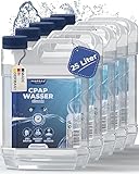 Mapeau 25 L destilliertes Wasser für Luftbefeuchter keimreduziert, Sauerstoffkonzentrator, CPAP-Geräte, Inhalator (25 Liter (5x5L))