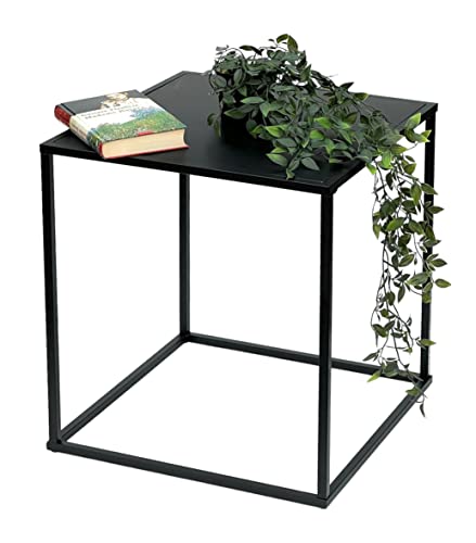 DanDiBo Couchtisch Schwarz Metall Beistelltisch Wohnzimmer 96252 Tisch Beistelltisch Sofatisch Küchentisch Modern (45 cm)