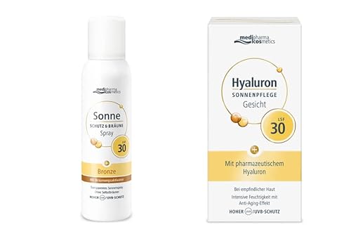 Medipharma Cosmetisc Sonne Schutz & Bräune LSF 30 Aerosol-Spray plus Hyaluron Sonnenpflege Gesicht