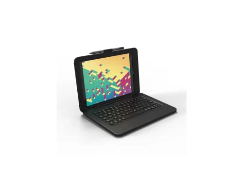 ZAGG Rugged Pro Connect für Apple iPad 10,2 Zoll (25,9 cm), wasserabweisend, Tastatur und Hülle mit ineinandergreifenden Tasten, Schwarz