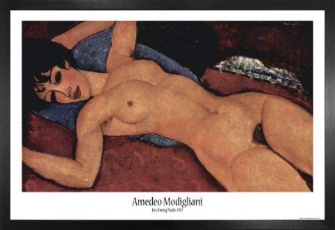 1art1 Amedeo Modigliani Poster und MDF-Rahmen - Liegender Akt, 1917 (91 x 61cm)