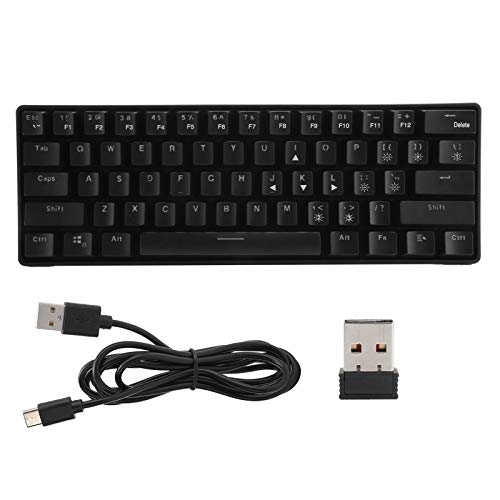 Annadue Kabelgebundene Tastatur + 2,4G Empfänger, YK600 Dual Mode RGB Gaming Mechanischer Computerzubehör, Geeignet für Büro oder Zuhause.