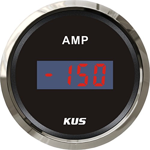 KUS wasserdichter Digital-Amperemeter 150A mit aktuellen Sensor 12V/24V 52mm mit Hintergrundbeleuchtung