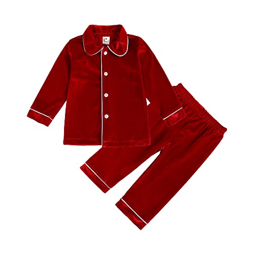 Mädchen Winter Kleid für Kleinkind Baby Rock Langarm Outfits Weihnachten Homewear (B,12-24M)