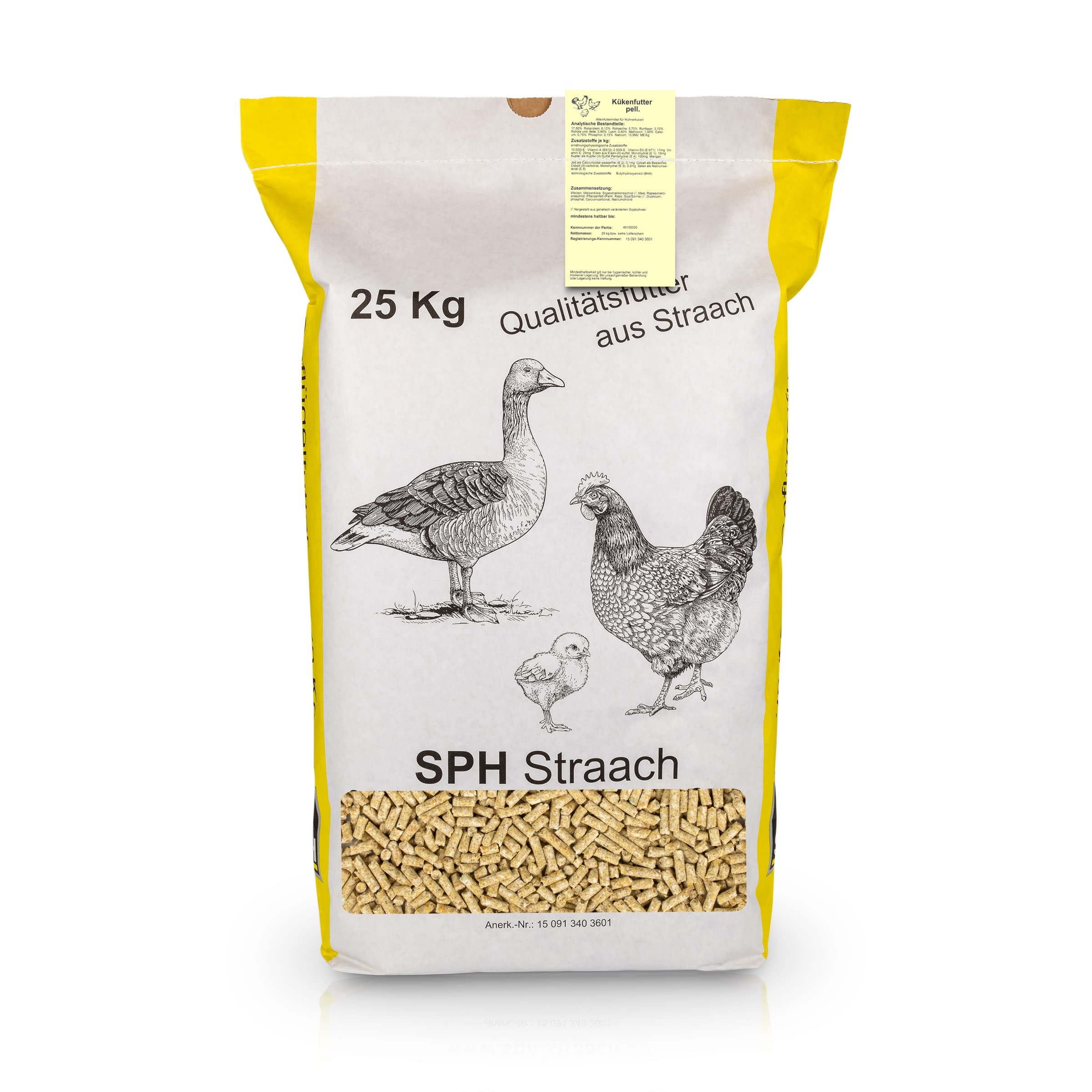 SPH Kükenfutter für Hühnerküken 25 Kg Sack Geflügelfutter Sack - universelles Futter aus regionaler Produktion