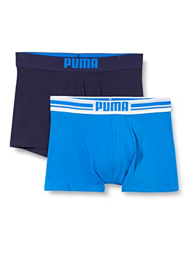 Puma Herren Boxershort Placed Logo Boxer 4er Pack (L, blue (056))