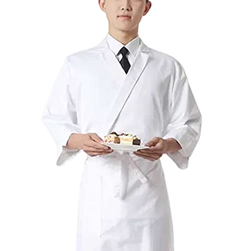DNJKH Kochjacke Herren Sushi-Bar-Jacke Japanischer Stil Lauschig Berufsbekleidung, Moderner Stil