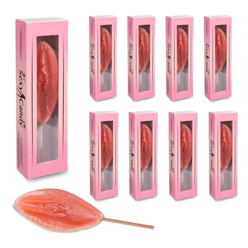 Bada Bing 10 Stück Lollie Vagina Muschi Lolly Lutscher Exotik JGA Erdbeer Geschmack 12
