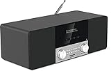TechniSat DIGITRADIO 3 - Stereo DAB Radio Kompaktanlage (DAB+, UKW, CD-Player, Bluetooth, USB, Kopfhöreranschluss, AUX-Eingang, Radiowecker, OLED Display, 20 Watt RMS) schwarz
