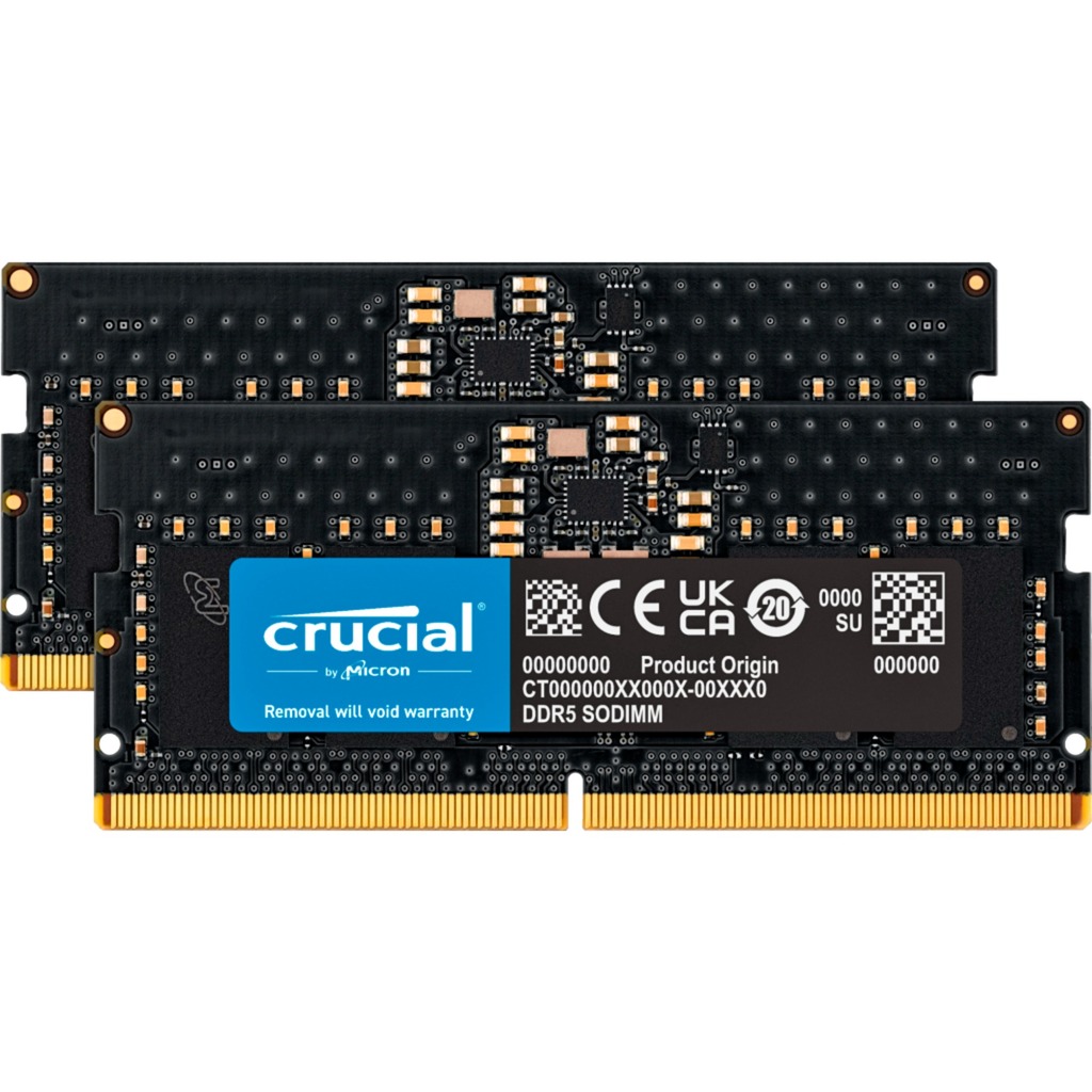 Crucial RAM 16GB Kit (2x8GB) DDR5 5200MHz (oder 4800MHz) Laptop-Speicher CT2K8G52C42S5