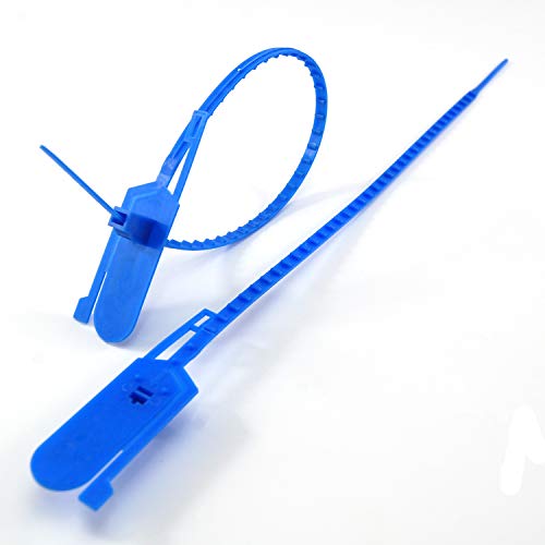 Kabelbinder,(R) Pull-Tite-Sicherheitssiegel, nummeriertes Etikett, manipulationssicher, abreißbarer Kunststoffbinder for Feuerlöscher, Gepäck (50 Stück x Rot) (Color : Blue)