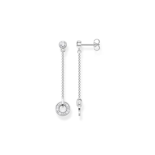 THOMAS SABO Damen Ohrring Kreis mit weißen Steinen silber 925 Sterlingsilber H2063-051-14