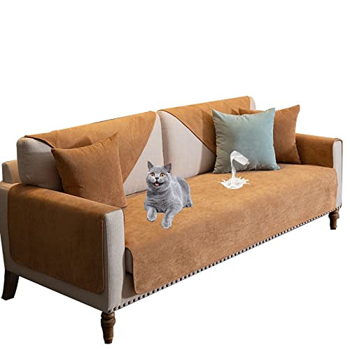 YWQJL Sofa überzug/sofaschoner，sofaschutz Katze Hund Decke/Couch überwurf hundedecke/ecksofa/Auto/Outdoor Decke,Cayenne-Orange-70X180CM