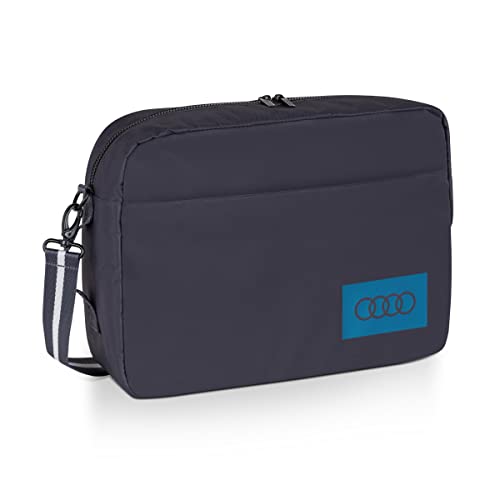 Audi collection Unisex 3152300200 Tasche Umhängetasche Rucksack Tragetasche Laptoptasche, mit Audi Ringe Logo, grau, Einheitsgröße