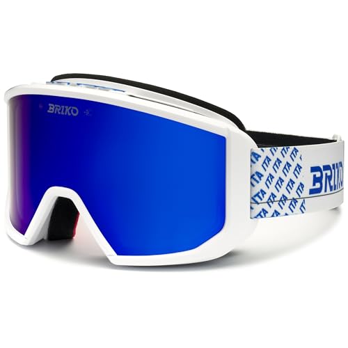 Briko Vulcano Mask Italia, Goggles Unisex-Erwachsene, White Science Blue-BM2, Einheitsgröße