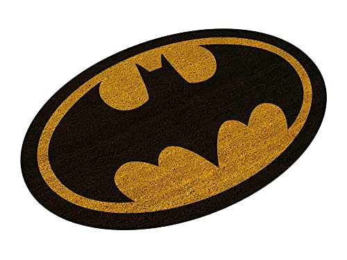DC Comics Fußmatte Batman Logo schwarz/gelb, Bedruckt, aus Kokosfaser, 72