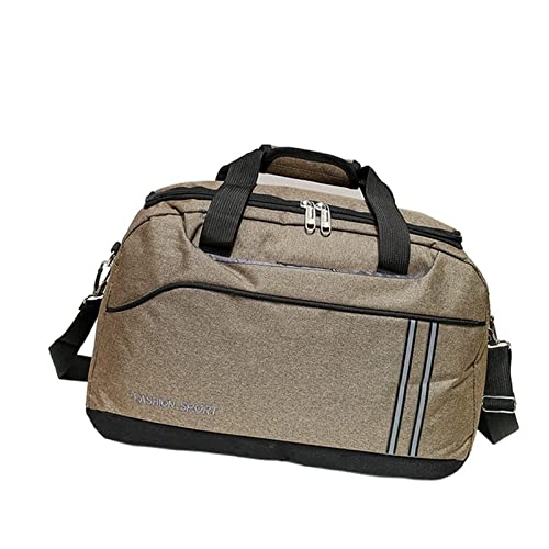 SUICRA Reisetasche Men Large-Capacity Mobile Travel Bag Ladies Sports Shoulder Bag Outdoor Multi-Function Portable Men Clothes Bag (Color : Bruin)