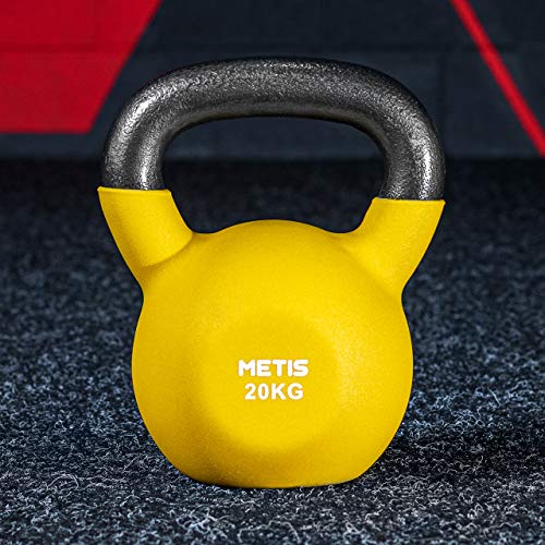 METIS Neopren Kettlebell - von 4kg bis zu 20kg | Training für Zuhause & Fitness verbessern (20kg)