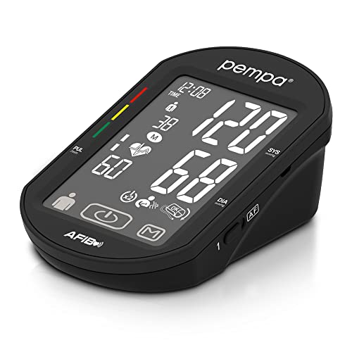 PEMPA Oberarm Blutdruckmessgerät Automatisches Digital Blutdruckmesser Arrhythmie- und Vorhofflimmern-Erkennung Messgerät mit 22-42 cm Manschette
