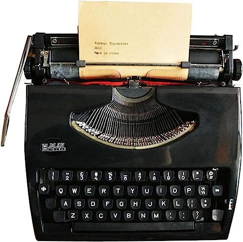 Schwarze Vintage-Schreibmaschine, altmodische traditionelle tragbare manuelle Schreibmaschine, Sleek & Durable Type Writer Classic Word Processor - Schreibmaschinen für Schriftsteller.
