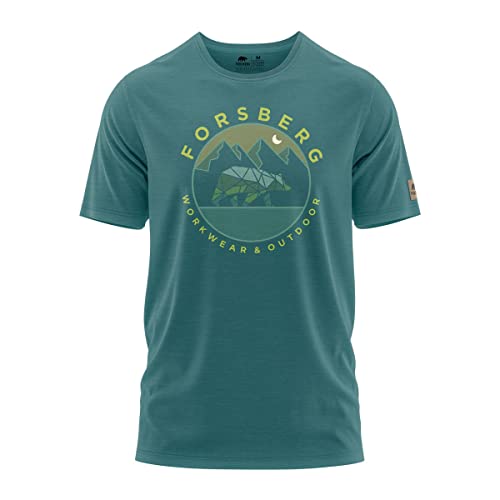 FORSBERG T-Shirt mit Brustlogo Gruvarson II, Farbe:Emerald/grün, Größe:XL