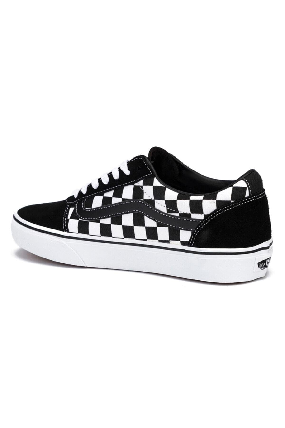 Vans Herren Ward Canvas Sneakers, Schwarz ((Checker) Black/True White Pvj) , 44 EU