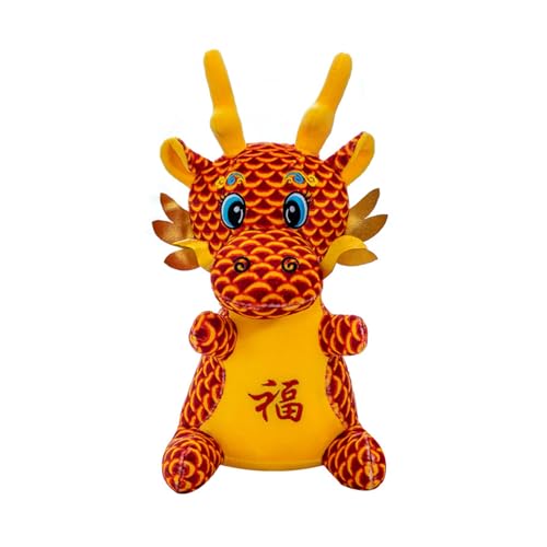 Leadthin Jahr des 2024 Maskottchenverziers Realistisches Muster Cartoon Plüsch Spielzeug Weichgefüllte Kissen Chinesische Zodiac Festival kreative Geschenke