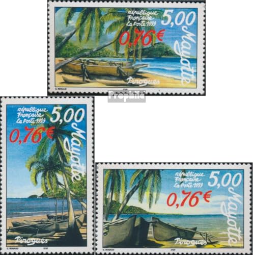 Prophila Collection Mayotte 72-74 (kompl.Ausg.) postfrisch ** MNH 1999 Auslegerboote (Briefmarken für Sammler) Seefahrt/Schiffe