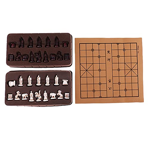32 x 28cm Xiangqi Chinesisches Schachspiel Set mit 32 Schachfiguren