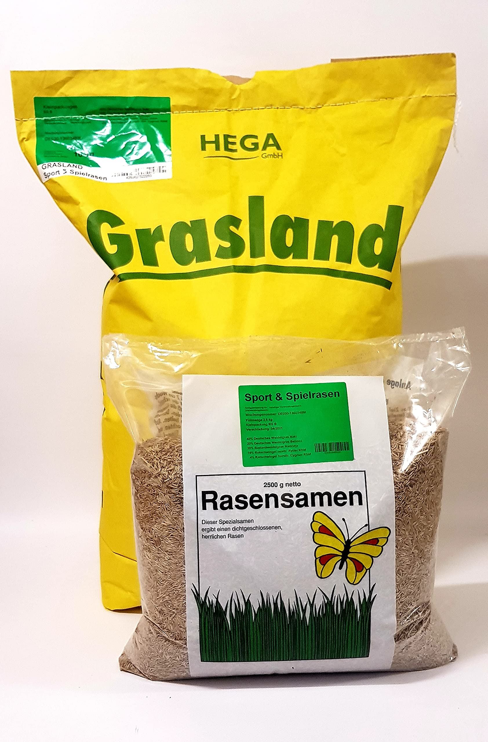 HEGA Grasland Rasensamen Grassamen Sport und Spielrasen (10 kg (1x 10 kg))