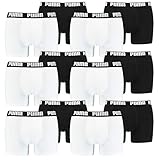 PUMA 12 er Pack Boxer Boxershorts Men Herren Unterhose Pant Unterwäsche, Farbe:301 - White/Black, Bekleidungsgröße:XXL