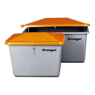 Cemo Streugutbox 1100 Liter ohne Entnahme grau/orange
